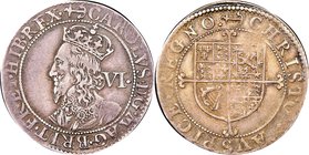 Charles I 6 Pence ND (1638-1639) VF30 NGC, Tower mint, Anchor mm, KM180, S-2860. Second milled issue. Remarkably clear of stray marks with a sharp bus...