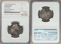 William III Shilling 1700 AU Details (Cleaned) NGC, KM504.1, S-3516. A very well-struck, if clearly cleaned, example of William's coinage, which norma...