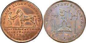 Middlesex. Kelly's copper 1/2 Penny Token ND (1790s) MS65 Red and Brown NGC, D&H-345C. Edge: PAYABLE IN DUBLIN. Strong die polish exists closer to the...