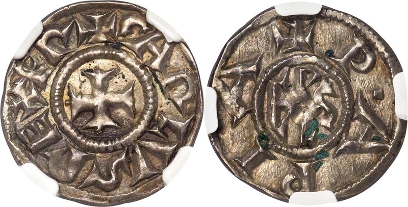 Carolingian. Charlemagne (768-814) Denier ND (793-814) MS61 NGC, Pavia mint, Cla...