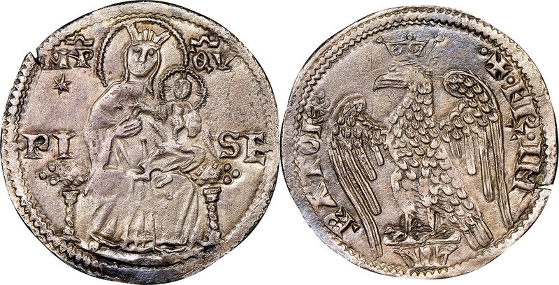 Pisa. Republic in the name of Frederick I (1155-1312) Grosso ND (from 1269-1270)...