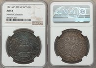 Charles III 8 Reales 1771 Mo-FM AU53 NGC, Mexico City mint, KM105. Benefitting from an even strike, this offering is one for the collector seeking dee...