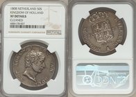 Kingdom of Holland. Louis Napoleon 50 Stuivers 1808 XF Details (Cleaned) NGC, Utrecht mint, KM28. A still quite appealing rendition of this popular to...