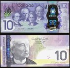 Canada Bank of Canada $10 2005; 2017 BC-68a; BC-75 Two Examples Choice About Uncirculated; Crisp Uncirculated. Two fancy serial number examples.

HID0...
