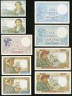 Thirteen Notes from France Issued from the 1920s Through the 1940s. Fine or Better. 

HID09801242017