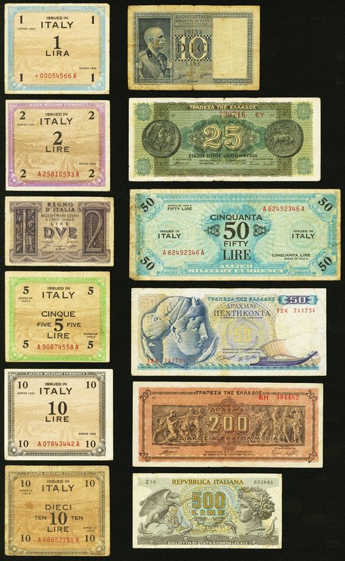 World (Greece, Italy) Group Lot of 25 Examples Very Good-Extremely Fine. 

HID09...