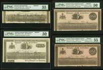 Ireland National Bank Limited Lot Of Four Complete And Incomplete Proofs. 50 Pounds 25.4.1876 Pick A56A50p PMG About Uncirculated 55; previously mount...