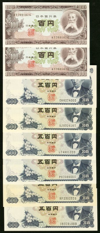 A Group of Higher Denomination Notes from Japan. Very Fine or Better. 

HID09801...