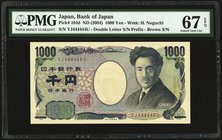 Japan Bank of Japan 1000 Yen ND (2004) Pick 104d Solid 4's PMG Superb Gem Unc 67 EPQ. 

HID09801242017