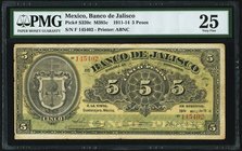 Mexico Banco De Jalisco 5 Pesos 26.3.1914 Pick S320c M385c PMG Very Fine 25. 

HID09801242017
