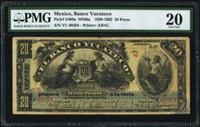 Mexico Banco Yucateco 20 Pesos 1890-1902 Pick S469a M566a PMG Very Fine 20. 

HID09801242017