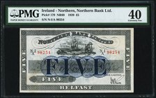 Northern Ireland Northern Bank Limited 5 Pounds 6.5.1929 Pick 179 PMG Extremely Fine 40. Stain lightened.

HID09801242017