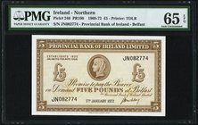 Northern Ireland Provincial Bank of Ireland Limited 5 Pounds 5.1.1972 Pick 246 PMG Gem Uncirculated 65 EPQ. 

HID09801242017