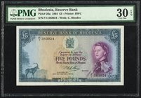 Rhodesia Reserve Bank of Rhodesia 5 Pounds 10.11.1964 Pick 26a PMG Very Fine 30 EPQ. 

HID09801242017