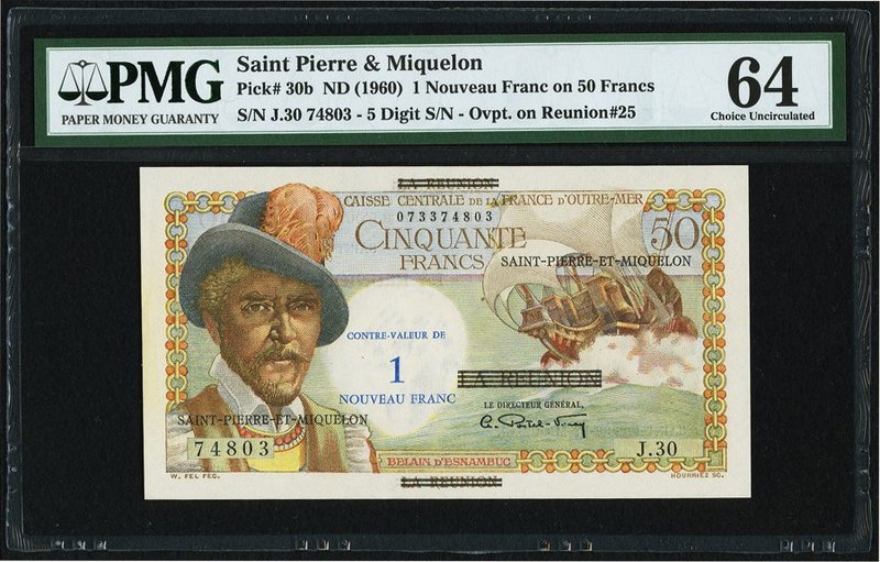 Saint Pierre and Miquelon Caisse Centrale de la France d'Outre Mer 1 Nouveau Fra...