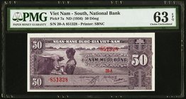 South Vietnam National Bank of Viet Nam 50 Dong ND (1956) Pick 7a PMG Choice Uncirculated 63 EPQ. 

HID09801242017