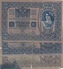 Austria, 1000 Kronen and 10.000 Kronen (2), 1902 /1908, POOR / FINE, p59 / p62, (Total 3 banknotes)
Estimate: $ 15-30