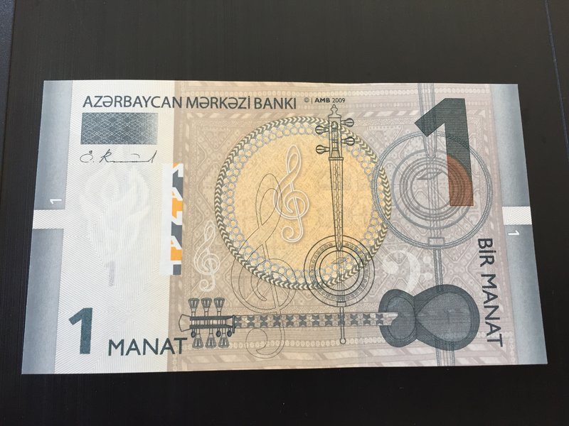 Azerbaijan, 1 Manat, 2009, UNC, p31 
serial number: C 84677154
Estimate: $ 5-1...