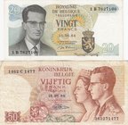 Belgium, 20 Francs and 50 Francs, 1964/ 1966, UNC/VF, p138/ p139, (Total 2 Banknotes)
serial numbers: 1B 7627100 and 365271477
Estimate: $ 5-15