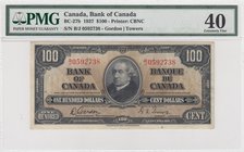 Canada, 100 Dollars, 1937, XF, p27b
PMG 40, serial number: B/J 0592738, John Alexander Macdonald portrait at center
Estimate: $ 500-1000
