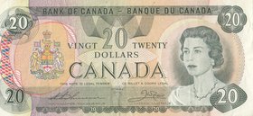 Canada, 20 Dollars, 1979, VF, p54c
Queen Elizabeth II portrait, sign: Thiessen-Crow, serial number: 51006786141
Estimate: $ 30-60