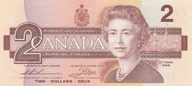 Canada, 2 Dollars, 1986, UNC, p94b
serial number: CBH0466269, Queen Elizabeth II portrait
Estimate: $ 10-20