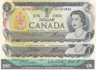 Canada, 1 Dollar (3), 1967/1973, UNC, (Total 3 banknotes)
Queen Elizabeth II portrait
Estimate: $ 20-40