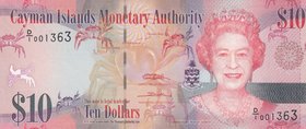 Cayman Islands, 10 Dollars, 2010, UNC, p40a
serial number: D/I 001363, Portrait of Queen Elizabeth II
Estimate: $ 20-40