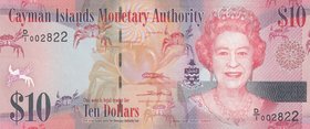 Cayman Islands, 10 Dollars, 2010, UNC, p40a
serial number: D/I 002822, Portrait of Mature Queen Elizabeth II
Estimate: $ 20-40