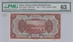 China, 5 Yuan, 1921, UNC, pS254r
PMG 63, Serial No: 439728
Estimate: $ 200-400