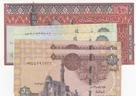 Egypt, 5 Pieces UNC Banknotes
1 Pound, 2016 (x2)/ 10 Pounds/ 50 Pounds, 2017 (x2)
Estimate: $ 10-20