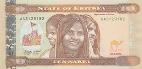 Eritrea, 10 Nakfa, 2012, UNC, p11
serial number: AA3129182, Portrait of Three Young Girl
Estimate: $ 5-15