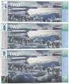 Antarctica, 2 Dollars, 1996, UNC, (Total 3 Banknotes)
serial numbers: J 04907, J 02897 ve J02897, Figure of Penguens
Estimate: $ 10-20