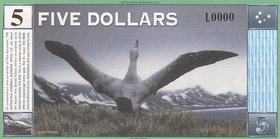 Antarctica, 5 Dollars, 2001, UNC, SPECIMEN
serial number: L0000, SPECIMEN
Estimate: $ 20-40