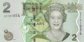 Fiji, 2 Dollars, 2011, UNC, p109b
Queen Elizabeth II portrait, serial number: DT 701854
Estimate: $ 5-10