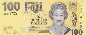 Fiji, 100 Dollars, 2007, UNC, p114
serial number: CC 816729, Queen Elizabeth II portrait
Estimate: $ 100-200