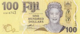 Fiji, 100 Dollars, 2007, UNC, p114a
serial number: CC816743, Portrait of Older Queen Elizabeth II
Estimate: $ 100-150