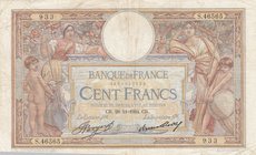 France, 100 Francs, 1934, VF (-), p78e
serial number: S.46565 933
Estimate: $ 10-20