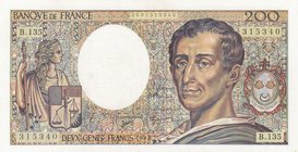 France, 200 Francs, 1992, UNC, p155e
serial number: B.135 315340, Montesquieu portrait at right
Estimate: $ 50-100