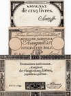 France, 3 Pieces Mixing Condition Banknotes
5 Livres, 1793, VF/ 25 Livrea, 1793, FINE/ 25 Sols, 1792, VF
Estimate: $ 20-40
