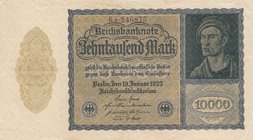 Germany, 10.000 Mark, 1922, VF (+), p71
serial number: a246875
Estimate: $ 10-20