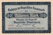 Germany, 50.000.000 Mark, 1923, UNC
serial number: 185074
Estimate: $ 25-50