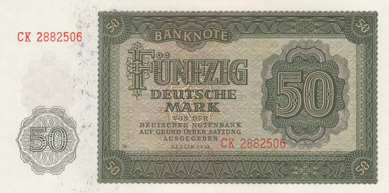 Germany Democratic Republic, 100 Mark, 1948, UNC, p14b
serial number: CK 288250...