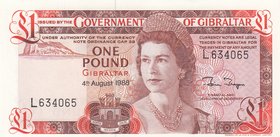 Gibraltar, 1 Pound, 1988, UNC, p20d
serial number: L634065, Portrait of Queen Elizabeth II
Estimate: $ 20-40