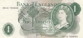 Great Britain, 1 Pound, 1970-77, UNC, p374g
serial number: HNI6 790682, Signature J.B. Page, Portrait of Queen Eizabeth II
Estimate: $ 10-20