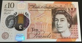 Great Britain, 10 Pounds, 2017, UNC, pNew 
serial number: BH23 878554, Queen Elizabeth II portrait, plastic
Estimate: $ 15-30