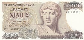 Greece, 1000 Drachmaes, 1987, UNC, p202
 
Estimate: $ 5-10