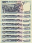 Indonesia, 1000 Rupiah, 1992, UNC, p129, (Total 8 consecutive banknotes)
serial numbers: POY 564313-20
Estimate: $ 10-20