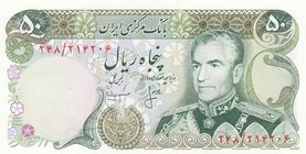 Iran, 50 Rials, 1974-79, UNC, p101c
serial number: 278/217709, Signature H.A. Mehran and H. Ansary, Portrait of Shah Pahlavi
Estimate: $ 10-20