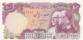 Iran, 100 Rials, 1976, UNC, p108
Shah Pahlavi and Shah Reza portrait at right
Estimate: $ 15-30